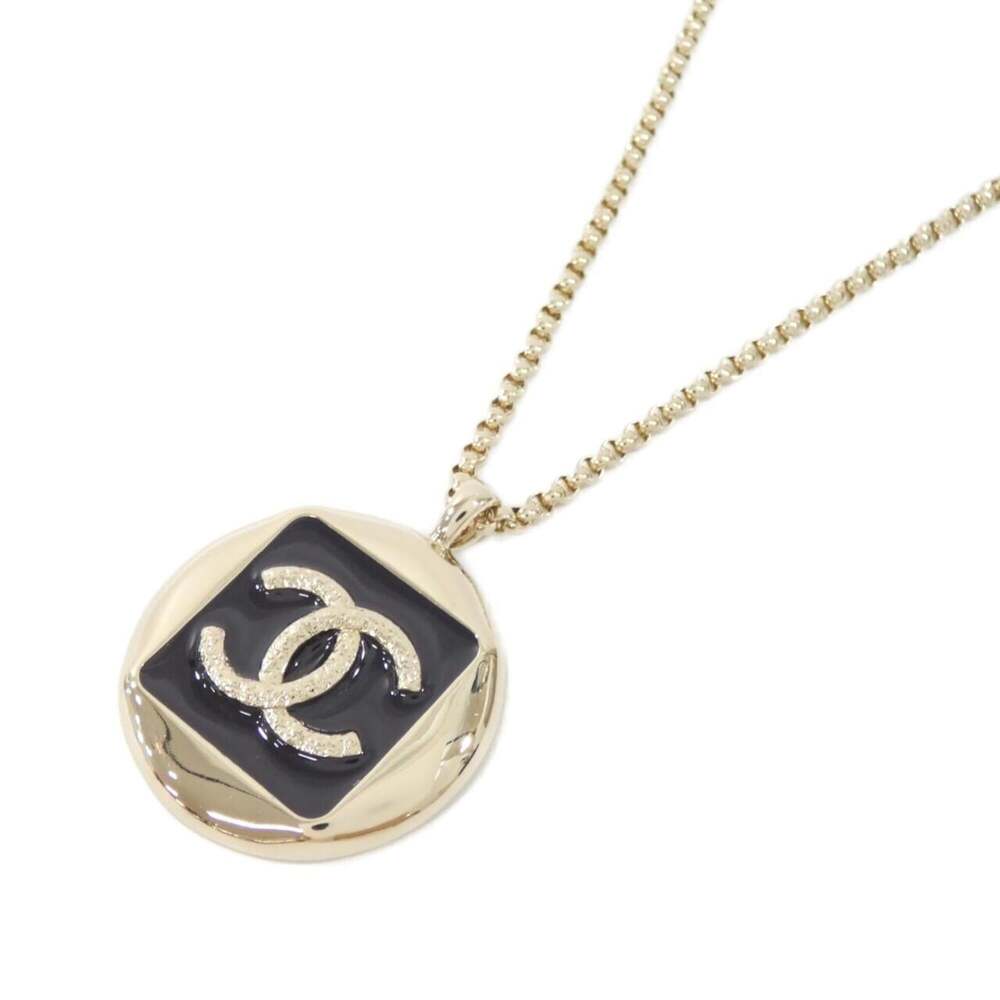 Chanel Pendant Necklace Metal Black And #319234C15B